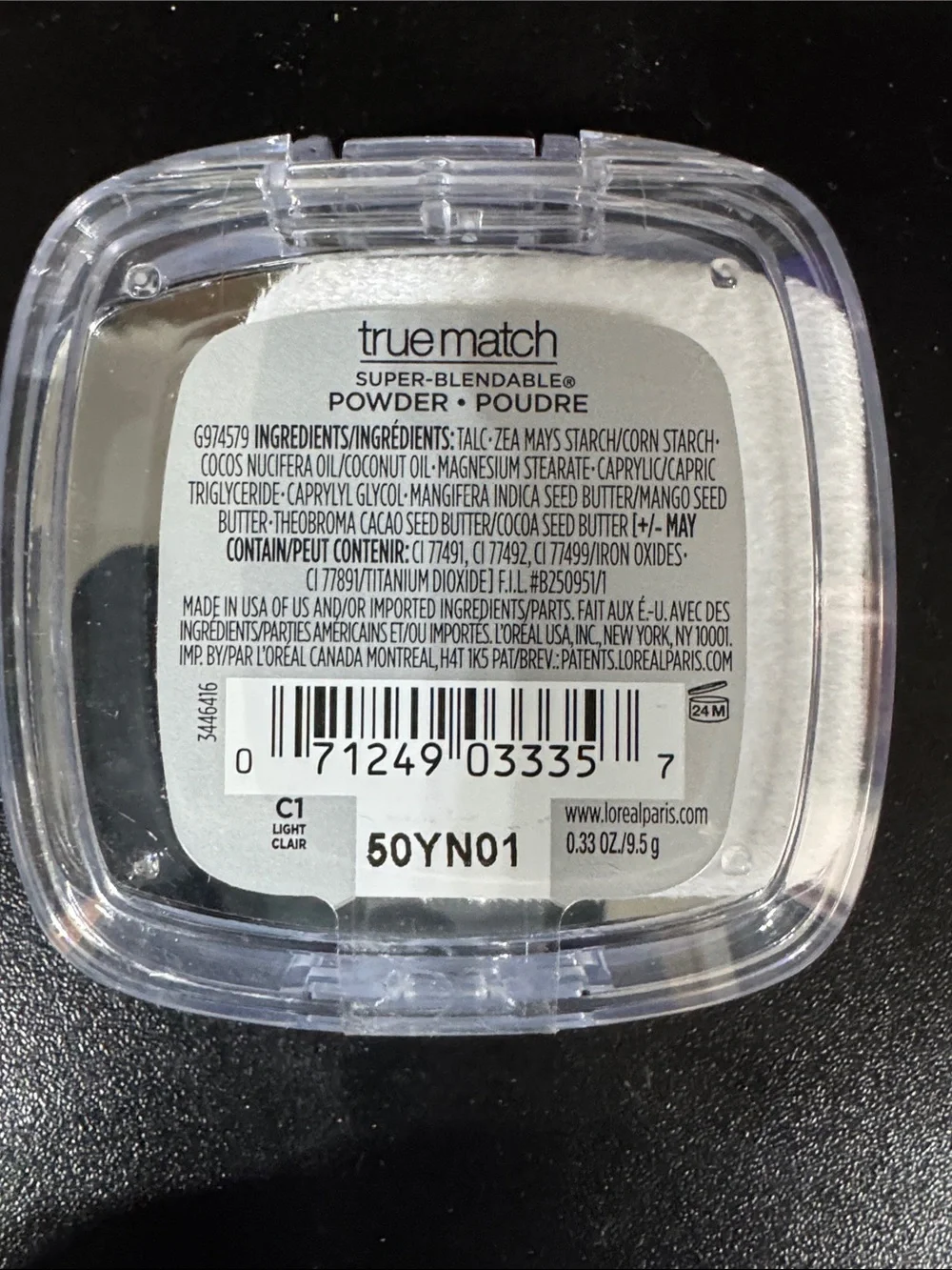 L'Oreal True Match Setting Powder C1 Light - Soft Beige Compact